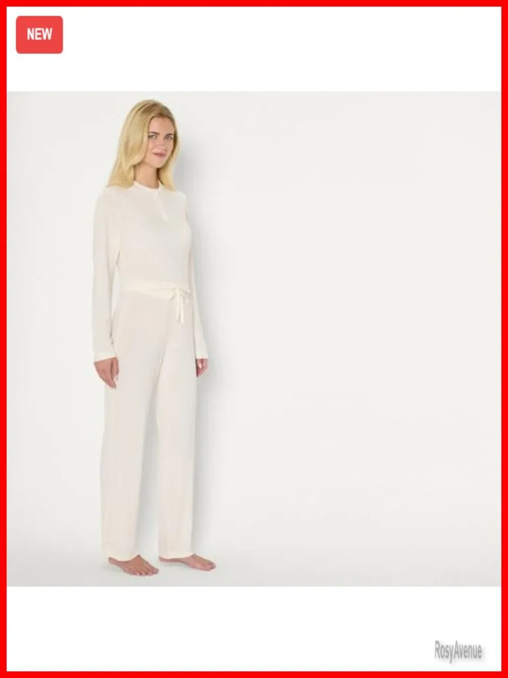 Women's Long Sleeve Henley Pajama Set - Soft Modal Jersey - Pajama Set
